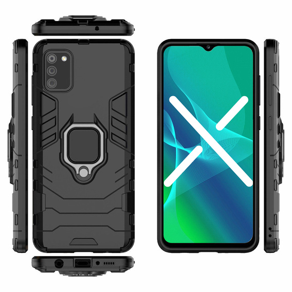 Case for Samsung Galaxy A03s, Kickstand Ring, black