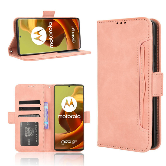 Flip case for Motorola Moto G85, Card Slot, pink