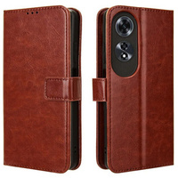Flip case for Oppo A60, Crazy Horse Wallet, brown