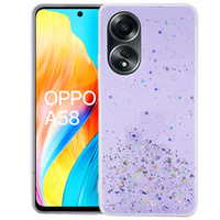 Case for Oppo A58 4G, Glittery, purple