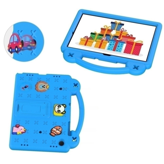 Children's case for Samsung Galaxy Tab A11 Plus / A9 Plus, Cute Patterns, with stand, blue