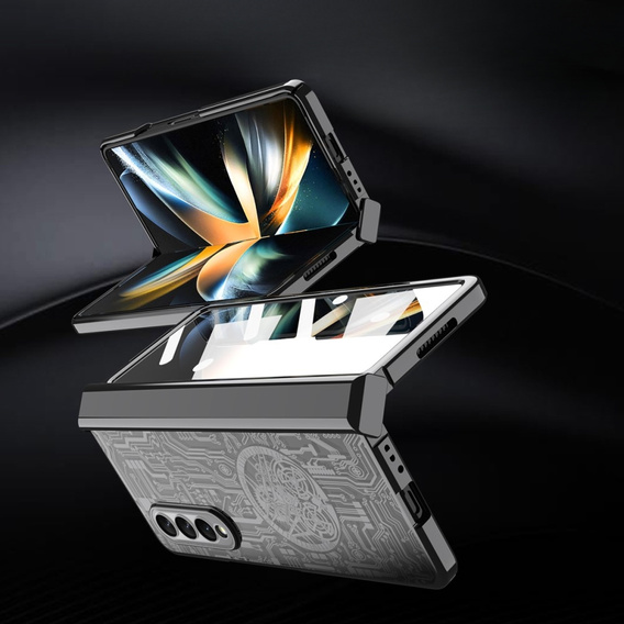 Case for Samsung Galaxy Z Fold 4 5G, Mechanical Legend, black