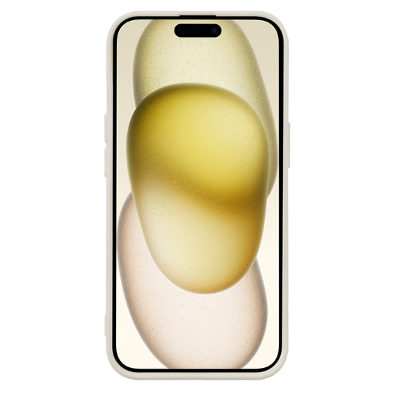 Case for iPhone 15 Plus, Silicone Lite, beige
