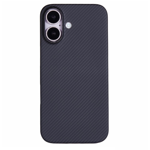 Case for iPhone 16 Plus, Aramid Fiber Cover, black