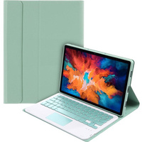Case + keyboard Lenovo Tab P11 J606F / Tab P11 5G / P11 + Plus, TouchPad Keyboard, light green