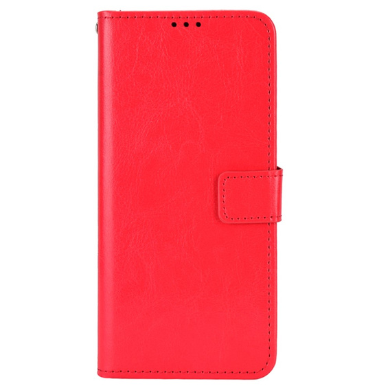 Flip case for Motorola Moto G85, Crazy Horse Wallet, red