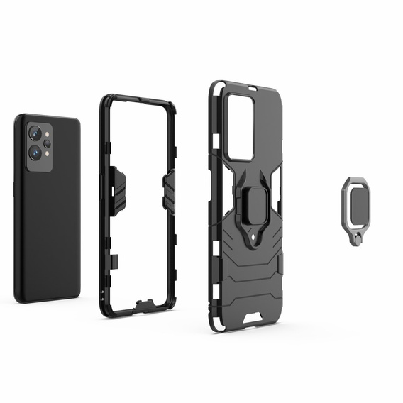 Case for Realme GT2 Pro, Kickstand Ring, black