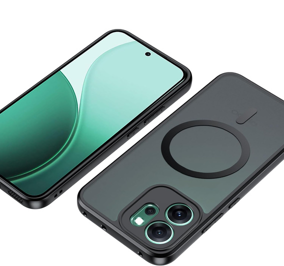 Matt Case for Oppo Reno 14, for MagSafe, translucent black