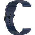 Silicone strap 20mm, Midnight Blue/Black Buckle