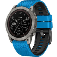 Silicone Strap for Garmin Fenix 7 / Forerunner 965 / 955 / 945 / 935, Blue / Black