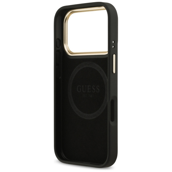 GUESS 4G Logo Plate MagSafe Case for iPhone 17 Pro