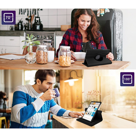 Case for Samsung Galaxy Tab A7 Lite 8.7 T220 / T225 TB330FU 10.95", Rotating 360, black