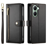 Flip case for Xiaomi Poco X7 Pro 5G, Wallet Zipper Pocket, black