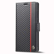 Flip case for Samsung Galaxy S23 Ultra, Carbon LC.IMEEKE, black