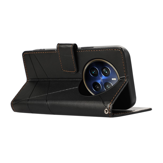 Case with flap for Realme 12 Pro 5G / 12 Pro+ 5G, Leather Line Wallet, black