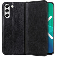 Case for Samsung Galaxy S21 FE, Wallet Litchi Leather, blue