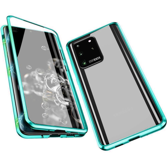 Case for Samsung Galaxy S20 Ultra, Magnetic Dual Glass, green