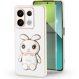 Case for Xiaomi Redmi Note 13 Pro 5G, Rabbit, white + 9H Tempered Glass