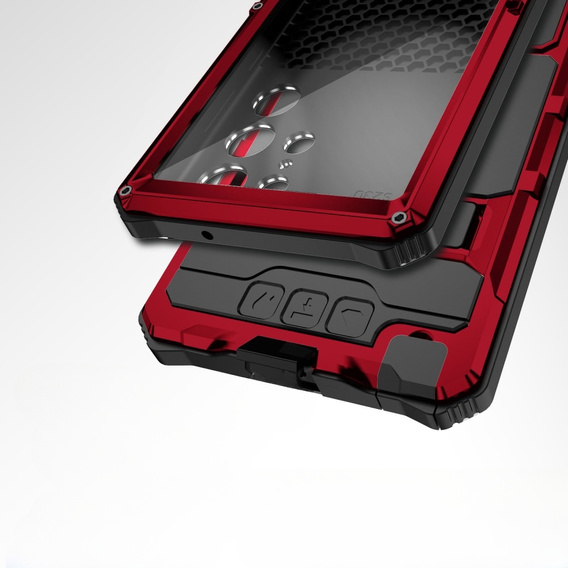 Case for Samsung Galaxy S22 Ultra, R-JUST, armoured, red