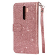 Flip case for Xiaomi Redmi Note 8 Pro, Wallet Zippered, pink rose gold
