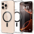 Spigen MagSafe Case for iPhone 16 Pro Max, Ultra Hybrid, transparent + 9H Tempered Glass