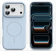 Silicone sleeve for iPhone 17 Pro Max, for MagSafe, anti-shock, blue