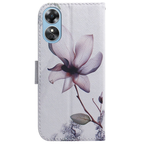 Flip case for Oppo A17, Wallet, kwiat, white