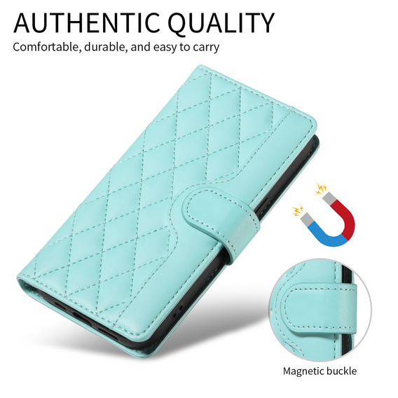 Rhombus Crossbody Leather Flip Case for Motorola Edge 70