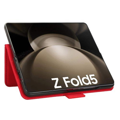 Flip case for Samsung Galaxy Z Fold 5 5G, Card Slot, red