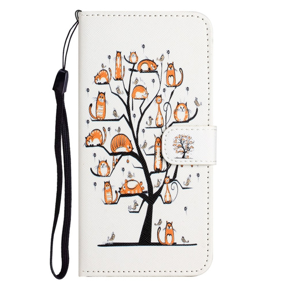 Flip case for Motorola Moto G53 5G / G23 / G13, Wallet, Cat & Tree, white