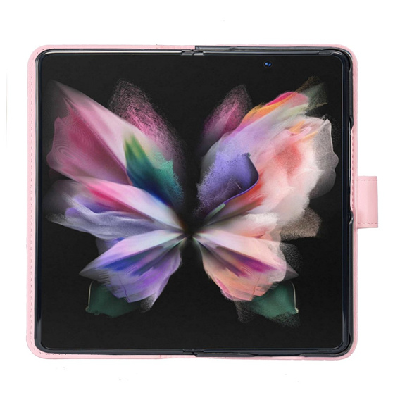 Flip case for Samsung Galaxy Z Fold6 5G, Wallet, BINFEN COLOR, pink