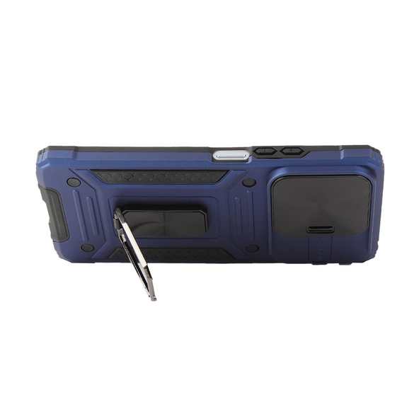 Armored Case for Xiaomi Redmi Note 13 5G, CamShield Slide, blue + Tempered Glass 9H