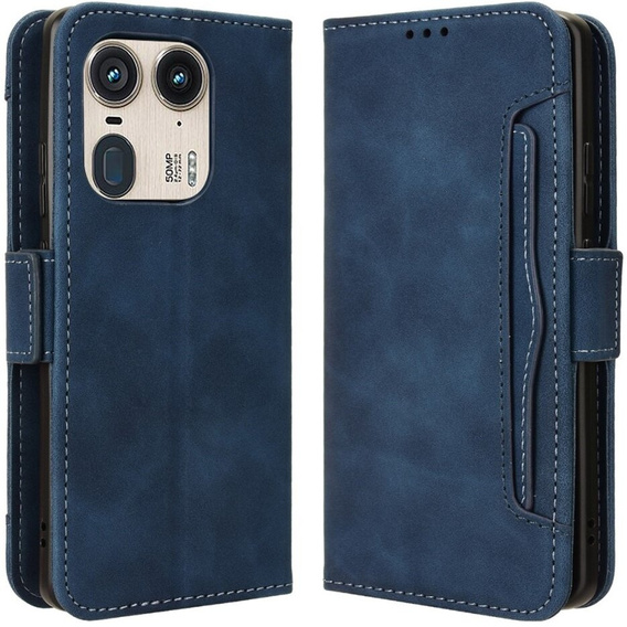 Flip case for Motorola Edge 50 Ultra, Card Slot, dark blue