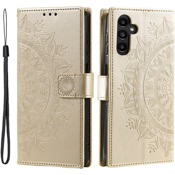 Flip case for Samsung Galaxy S23 FE, Mandala, gold