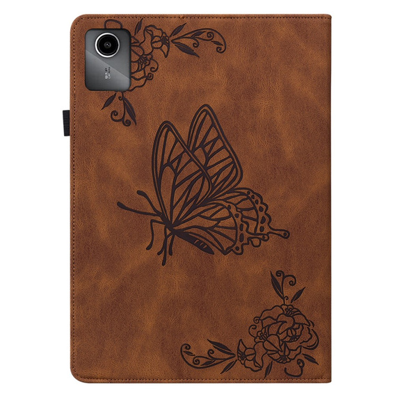 Case for Lenovo Tab M11, Butterfly, brown