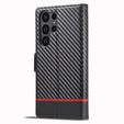 Flip case for Samsung Galaxy S23 Ultra, Carbon LC.IMEEKE, black