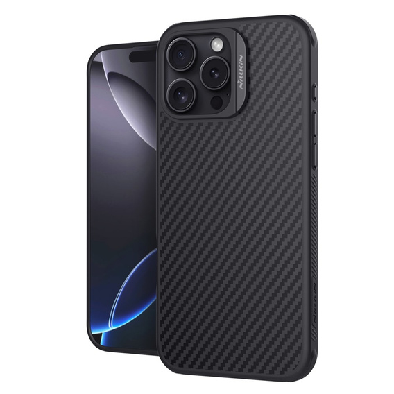 Nillkin Armored Case for iPhone 16 Pro Max, Carbon Fiber, for Magsafe, black