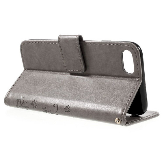 Flip case for iPhone 7/8/SE 2020/SE 2022, Butterfly, grey