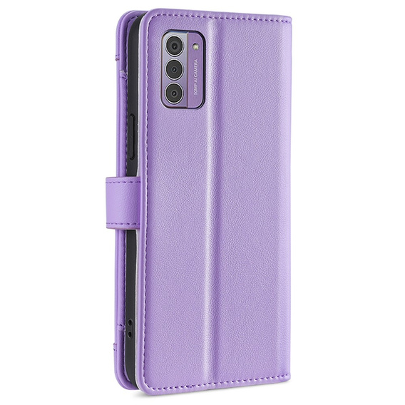 Flip case for Nokia G42, Wallet Zipper Pocket, purple