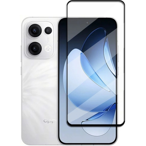 3D Tempered Glass for Oppo Reno 13, black frame