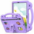 Children's case for Samsung Galaxy Tab S10 Lite / S10 FE / S9 FE, Cute Patterns, with stand, purple