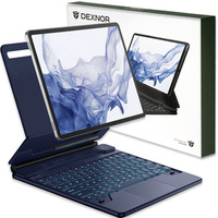 Keyboard case for Samsung Galaxy Tab S10+/ S9+/ S8+/ S7+/ S7 FE, Dexnor Magnetic Keyboard Touchpad, blue