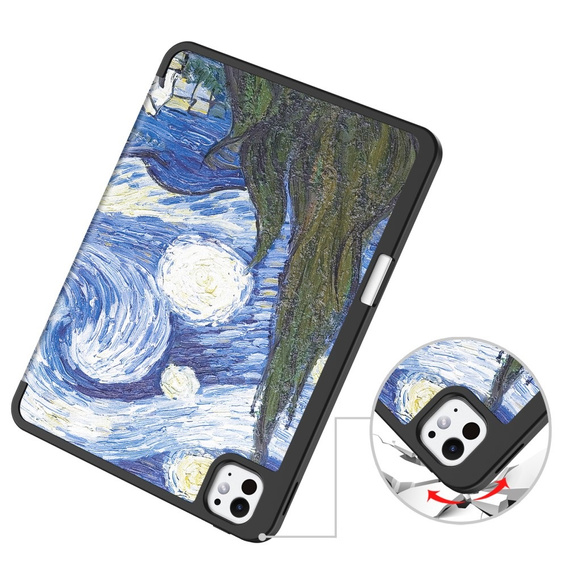 Case for iPad Pro 11 2024, Smartcase, oil painting