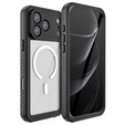 Redpepper case for iPhone 17 Pro Max, IP68 waterproof, for MagSafe, clear with black sides