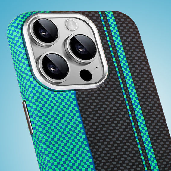 MagSafe's iPhone 13 Pro Max Case, Carbon Fiber, black / blue