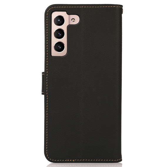 KHAZNEH RFID case for Samsung Galaxy A35 5G, Litchi Texture, black
