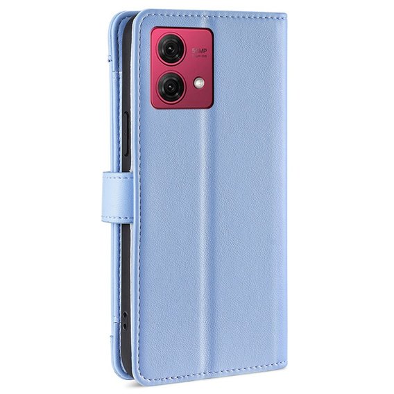 Flip case for Motorola Moto G84 5G, Wallet Zipper Pocket, blue