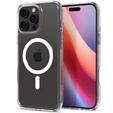 Spigen MagSafe Case for iPhone 16 Pro Max, Ultra Hybrid, transparent / white + 9H Tempered Glass
