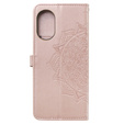 Flip case for Oppo A38 4G / Oppo A18 4G, Mandala, pink rose gold