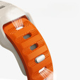 Silicone Universal Strap 22mm Dot Texture, orange / cream